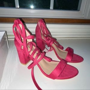 Pink Strappy Heels